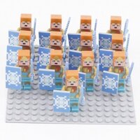 Bộ mô hình gạch Minecraft mới, bộ đầy đủ, nhân vật nhỏ, đồ chơi xây dựng cho trẻ em, mô hình ngôi làng, hàng hóa 6NZD