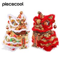 Bộ mô hình kim loại 3D Piececool Bộ dụng cụ xây dựng mô hình sư tử nhảy múa Trung Quốc Quà tặng năm mới