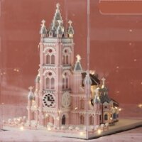 Bộ mô hình lego xếp hình NHÀ THỜ TÂN ĐỊNH MÀU HỒNG PINK CHURCH LEGO