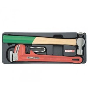 Bộ mỏ lết răng, búa 2 món Toptul GBAT0201