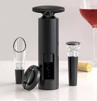 Bộ mở nắp chai rượu vang 4 món - Dao cắt / Rót / Nút chặn có dụng cụ mở nắp tự động