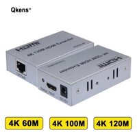 Bộ mở rộng HDMI 4K 60M 100M 120M sang RJ45 Cat5e Cat6 Bộ chuyển đổi Video HDMI Ethernet Bộ phát và thu mở rộng cho DVD Máy tính xách tay PC sang máy chiếu TV