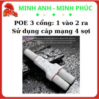 Bộ mở rộng POE 3 cổng chống nước, không cần cấp nguồn, sử dụng cáp mạng 4 sợi
