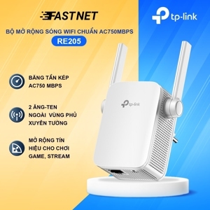 Bộ mở rộng sóng Wi-Fi AC750 TP-Link RE205