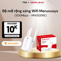 Bộ Mở Rộng Sóng Wifi - Mercusys MW300RE Chuẩn N 300Mbps, Cục hút wifi cực mạnh- Repeater WiFi Chuẩn Chính Hãng