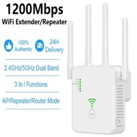 Bộ mở rộng sóng Wifi tốc độ 1200Mbps Repeater tần số kép 2.4G/5G WPS/AP/Router 3 trong 1 Không có Simcard Bộ khuếch đại tín hiệu WIFI Bộ định tuyến gia đình Booster