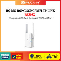Bộ mở rộng sóng wifi TP-Link RE505X (Chuẩn AX/ AX1500Mbps/ 2 Ăng-ten ngoài/ Wifi Mesh/ 25 User)