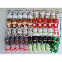 Bộ móc khóa 12 con giáp - Móc khoá len handmade nhiều mẫu - Tiệm len Dâu Crochet - Quà tặng móc khóa heo, thỏ, decor