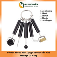 Bộ Móc Khóa 5 Món Dụng Cụ Diện Chẩn Mini Massage Đa Năng ( Lăn Đồng, Lăn Sừng, Dò Day, Dò Cào, Dò Sừng, Dò Huyệt,...)