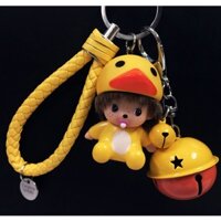 Bộ móc khóa Bé Vịt đáng yêu - kèm bộ chuông và dây da cao cấp