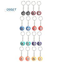 Bộ móc khóa bi-a đầy màu sắc 16 chiếc, Bóng móc chìa khóa Eightball Billar Bida Dây chuyền phụ kiện