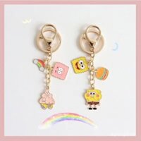 Bộ móc khóa cặp đôi SpongeBob Patrick Star, mặt dây chuyền cặp, móc khóa phù hợp cho bạn thân, phụ kiện dễ thương