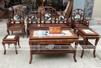 Bộ móc mỏ 6 món gụ ta Quảng Bình hàng siêu vân (chú Biên, Thái Nguyên)