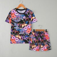 BỘ MOSCHINO HOA ĐEN QUẦN GIÓ MOS8788