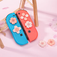Bộ mũ kẹp ngón tay cái bằng silicon hoạt hình Tương thích với Nintendo Switch OLED / Switch Joy-Con Cần điều khiển & Vỏ bảo vệ D-Pad
