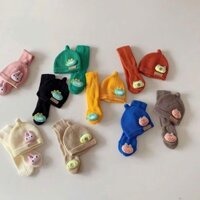 Bộ mũ len và khăn quàng cổ cho bé, siêu đáng yêu, ấm áp