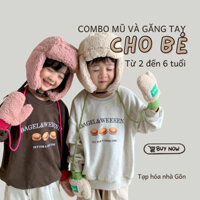 Bộ mũ lông, khăn, gang tay cho bé giữ ấm mùa đông nhiều mẫu lựa chọn. Nón phi công kèm găng tay cho bé