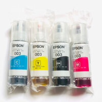 Bộ mực in 4 màu máy in Epson L1210/L3210/L1250/L3250/L1110/L3110.v.v. mã 003 chính hãng