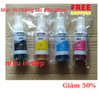 Bộ Mực máy in 4 màu Epson T664 L300 / L310 / L350 / L360 / L1300 / L100 / L120 / L200 nhập khẩu