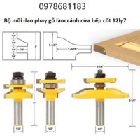 Bộ mũi dao phay gỗ làm cánh cửa bếp cốt 12ly7 - Mũi lưỡi soi máy phay gỗ router cầm tay