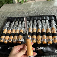 BỘ MŨI ĐỤC GỖ CHẠM TRỔ MỸ NGHỆ 12 CHI TIẾT