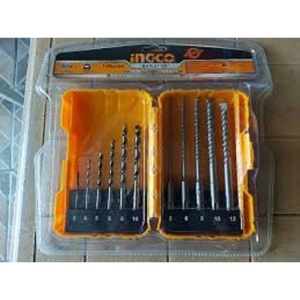 Bộ mũi khoan bê tông đuôi trơn và đuôi gài 11 chi tiết Ingco AKDL31101