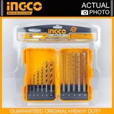 Bộ mũi khoan bê tông đuôi trơn và đuôi gài 11 chi tiết Ingco AKDL31101