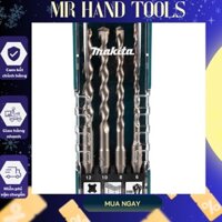 Bộ mũi khoan bê tông SDS-Plus Makita D-74756 4 chi tiết (6, 8, 10, 12 x 160 mm)