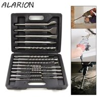 Bộ mũi khoan búa điện ALARION, Mũi khoan thép crom SDS Plus, Tường đục lỗ đa năng Tay cầm vuông hạng nặng Dụng cụ cầm tay búa quay