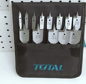 Bộ mũi khoan gỗ đầu dẹp 13 chi tiết Total TACSD70131
