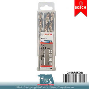 Bộ mũi khoan Inox Bosch HSS-Co 11mm (5 mũi) 2608585901