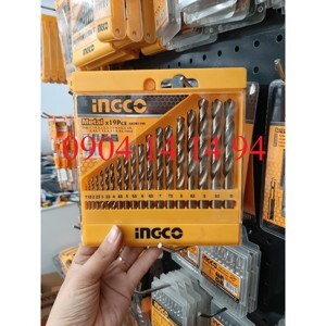 Bộ mũi khoan kim loại 19 chi tiết Ingco AKDB1195