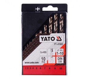 Bộ mũi khoan kim loại HSS 10 chi tiết YT-41603