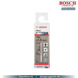 Bộ mũi khoan sắt 10 mũi HSS-G Bocsh 2608595050