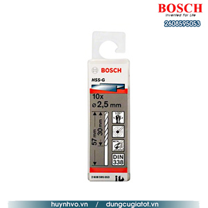 Bộ mũi khoan sắt 10 mũi HSS-G Bocsh 2608595053