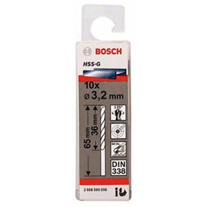 Bộ mũi khoan sắt 10 mũi HSS-G Bocsh 2608595056 3.2mm