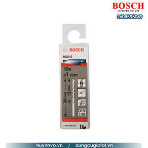 Bộ mũi khoan sắt 10 mũi HSS-G Bocsh 2608595049, 1mm