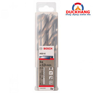 Bộ mũi khoan sắt 5 mũi HSS-G Bocsh 2608595082