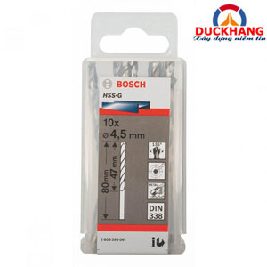 Bộ mũi khoan sắt HSS-G Bocsh 2608595061 - 10 mũi, 4.5mm