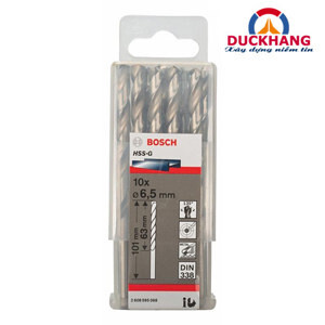 Bộ mũi khoan sắt HSS-G Bocsh 2608595068 - 10 mũi, 6.5mm