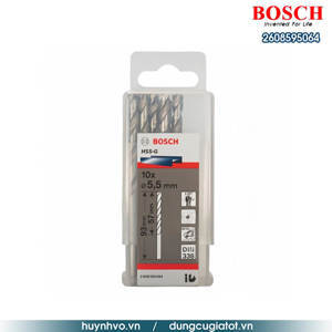 Bộ mũi khoan sắt HSS-G Bocsh 2608595064 - 10 mũi, 5.5mm