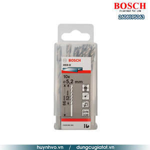 Bộ mũi khoan sắt HSS-G Bocsh 2608595063 - 10 mũi, 5.2mm