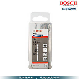 Bộ mũi khoan sắt HSS-G Bocsh 2608595062 - 10 mũi, 5mm