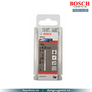 Bộ mũi khoan sắt HSS-G Bocsh 2608595061 - 10 mũi, 4.5mm