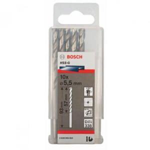 Bộ mũi khoan sắt HSS-G Bocsh 2608595064 - 10 mũi, 5.5mm