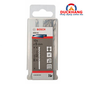 Bộ mũi khoan sắt HSS-G Bocsh 2608595062 - 10 mũi, 5mm