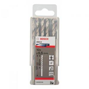 Bộ mũi khoan sắt HSS-G Bocsh 2608595068 - 10 mũi, 6.5mm