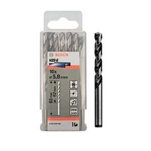 Bộ mũi khoan sắt HSS-G Bocsh 2608595065 - 10 mũi, 5.8mm