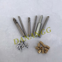 Bộ mũi khoan sửa bình xăng con xe máy có 10 cối và 10 kim honda