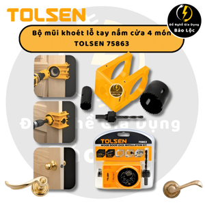 Bộ mũi khoét lỗ tay nắm cửa 4 món Tolsen 75863